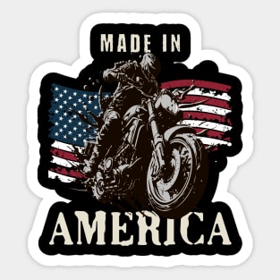 Made in America for American racing fans Mechanic Motorcycle Lover Enthusiast Gift Idea Sticker